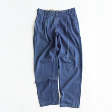 画像1: SAVANE COTTON DENIM TUCK PANTS【W33 x L31 程度】 (1)