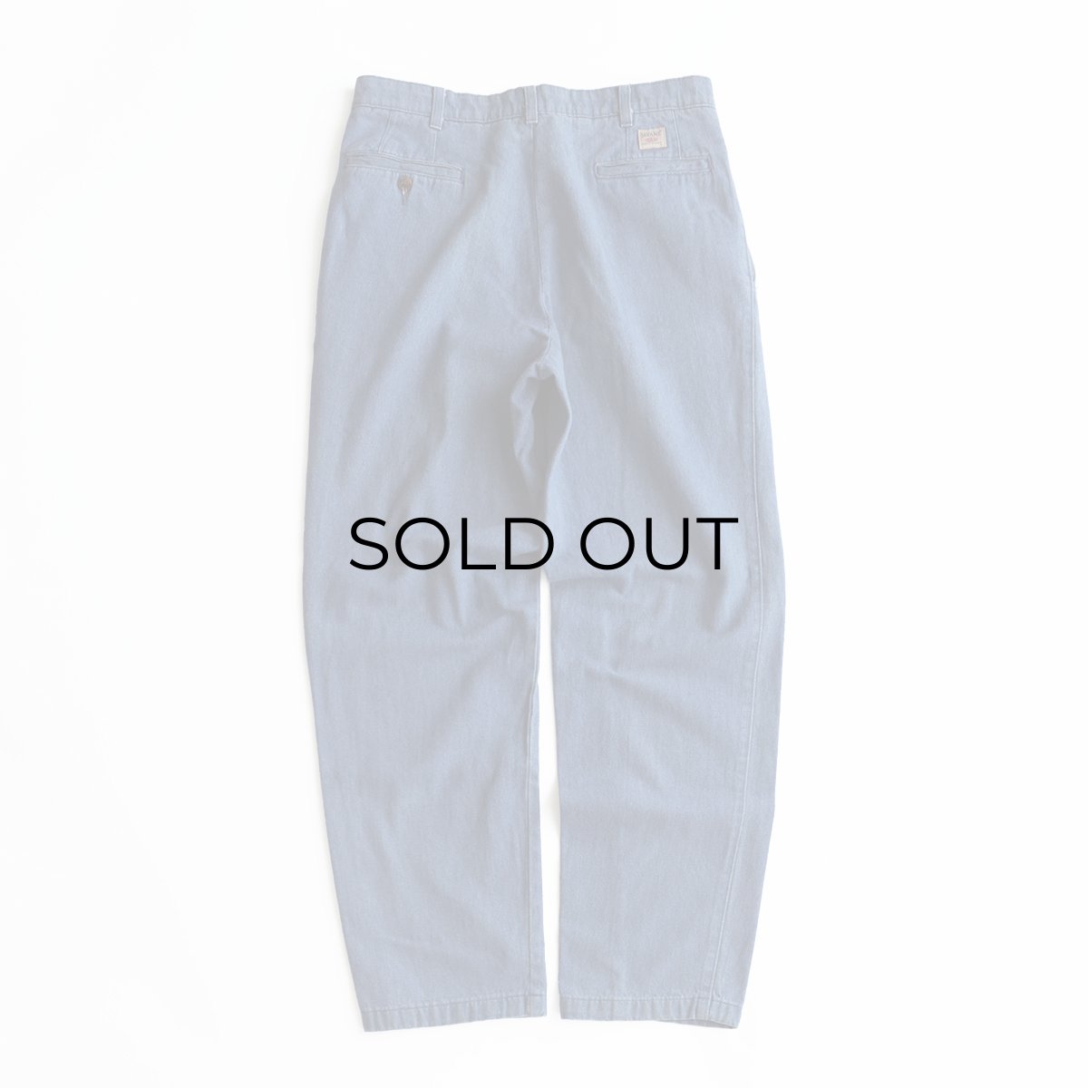 画像2: SAVANE COTTON DENIM TUCK PANTS【W33 x L31 程度】 (2)