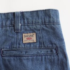 画像6: SAVANE COTTON DENIM TUCK PANTS【W33 x L31 程度】 (6)