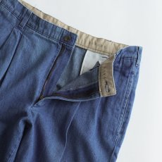 画像4: SAVANE COTTON DENIM TUCK PANTS【W33 x L31 程度】 (4)