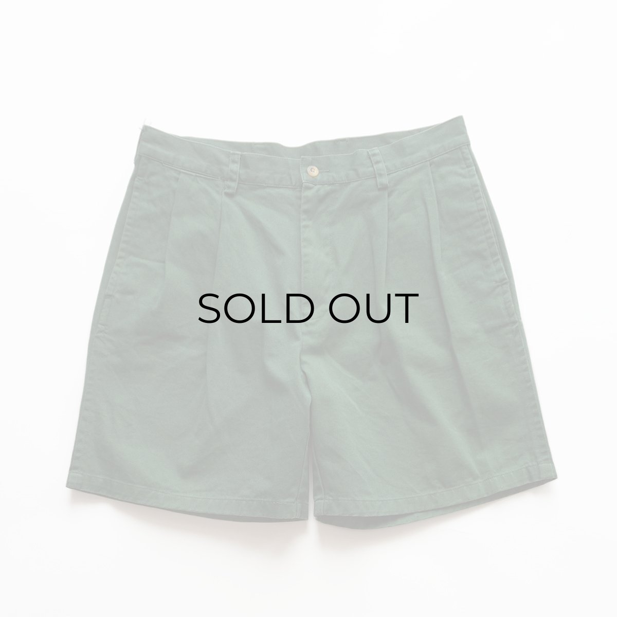 画像2: 90's nautica COTTON TWILL TUCK SHORTS 【W34 程度】 (2)