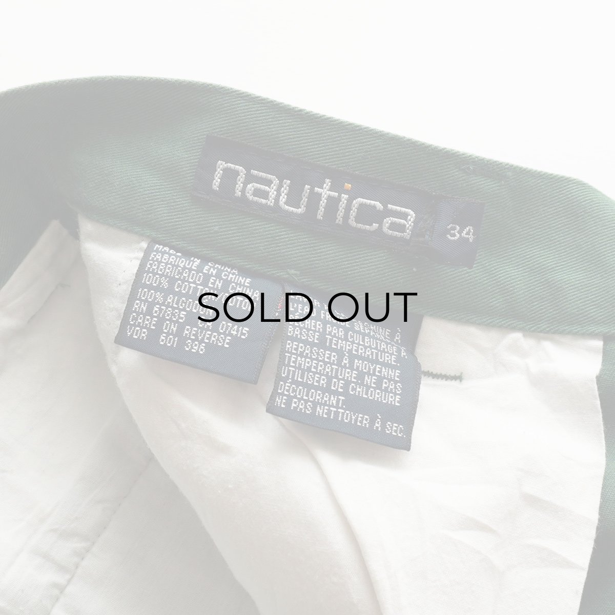 画像7: 90's nautica COTTON TWILL TUCK SHORTS 【W34 程度】 (7)