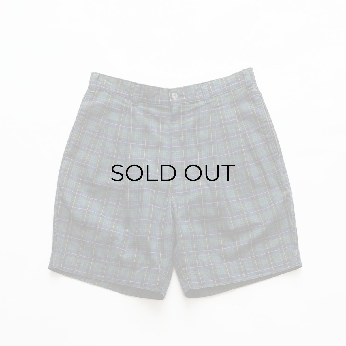 画像2: 80's DOCKERS COTTON CHECK TUCK SHORTS "MADE IN USA" 【W33 程度】 (2)