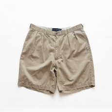 画像1: 〜00's POLO GOLF "CLASSIC GOLF SHORT" COTTON TWILL TUCK SHORTS 【W36 程度】 (1)