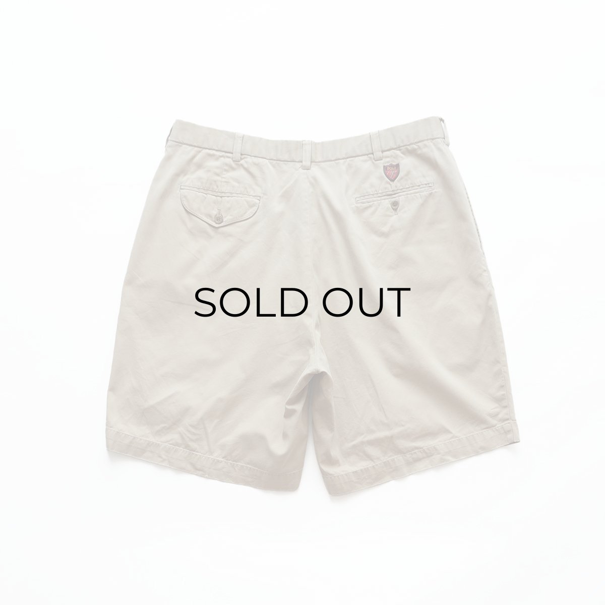 画像3: 〜00's POLO GOLF "CLASSIC GOLF SHORT" COTTON TWILL TUCK SHORTS 【W36 程度】 (3)
