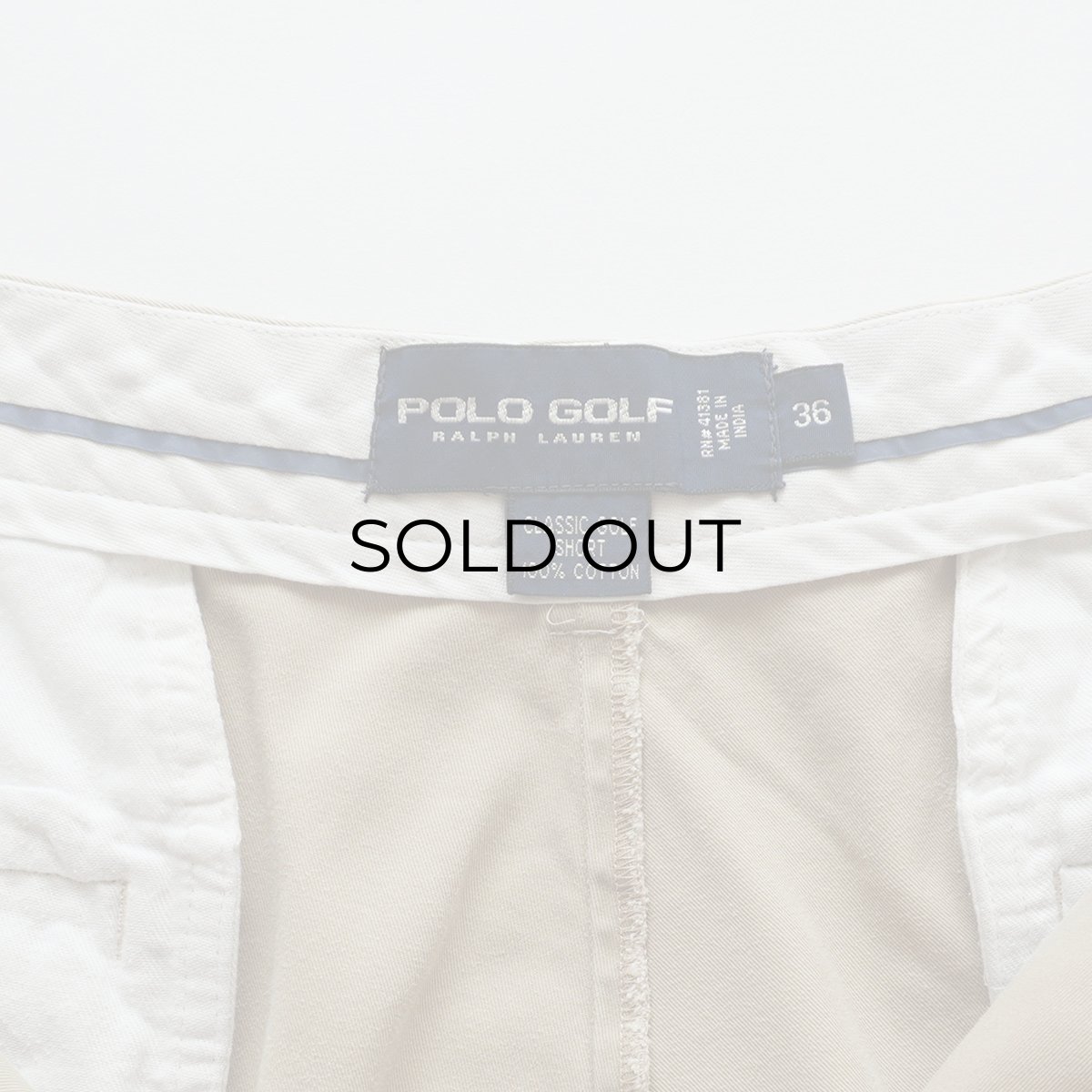 画像7: 〜00's POLO GOLF "CLASSIC GOLF SHORT" COTTON TWILL TUCK SHORTS 【W36 程度】 (7)