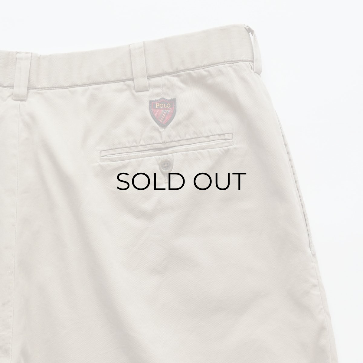 画像6: 〜00's POLO GOLF "CLASSIC GOLF SHORT" COTTON TWILL TUCK SHORTS 【W36 程度】 (6)