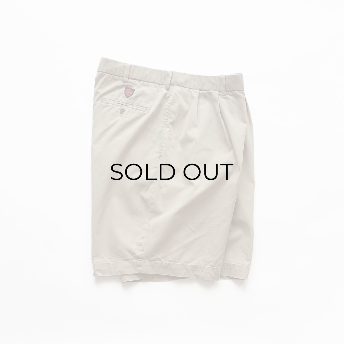 画像2: 〜00's POLO GOLF "CLASSIC GOLF SHORT" COTTON TWILL TUCK SHORTS 【W36 程度】 (2)