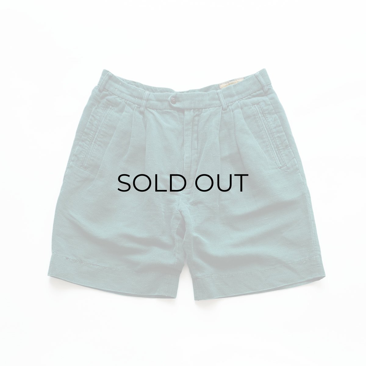 画像1: 90's NEW RIVER CO. LINEN COTTON TUCK SHORTS 【W34 程度】 (1)
