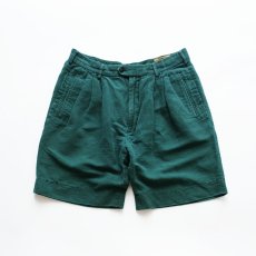 画像1: 90's NEW RIVER CO. LINEN COTTON TUCK SHORTS 【W34 程度】 (1)