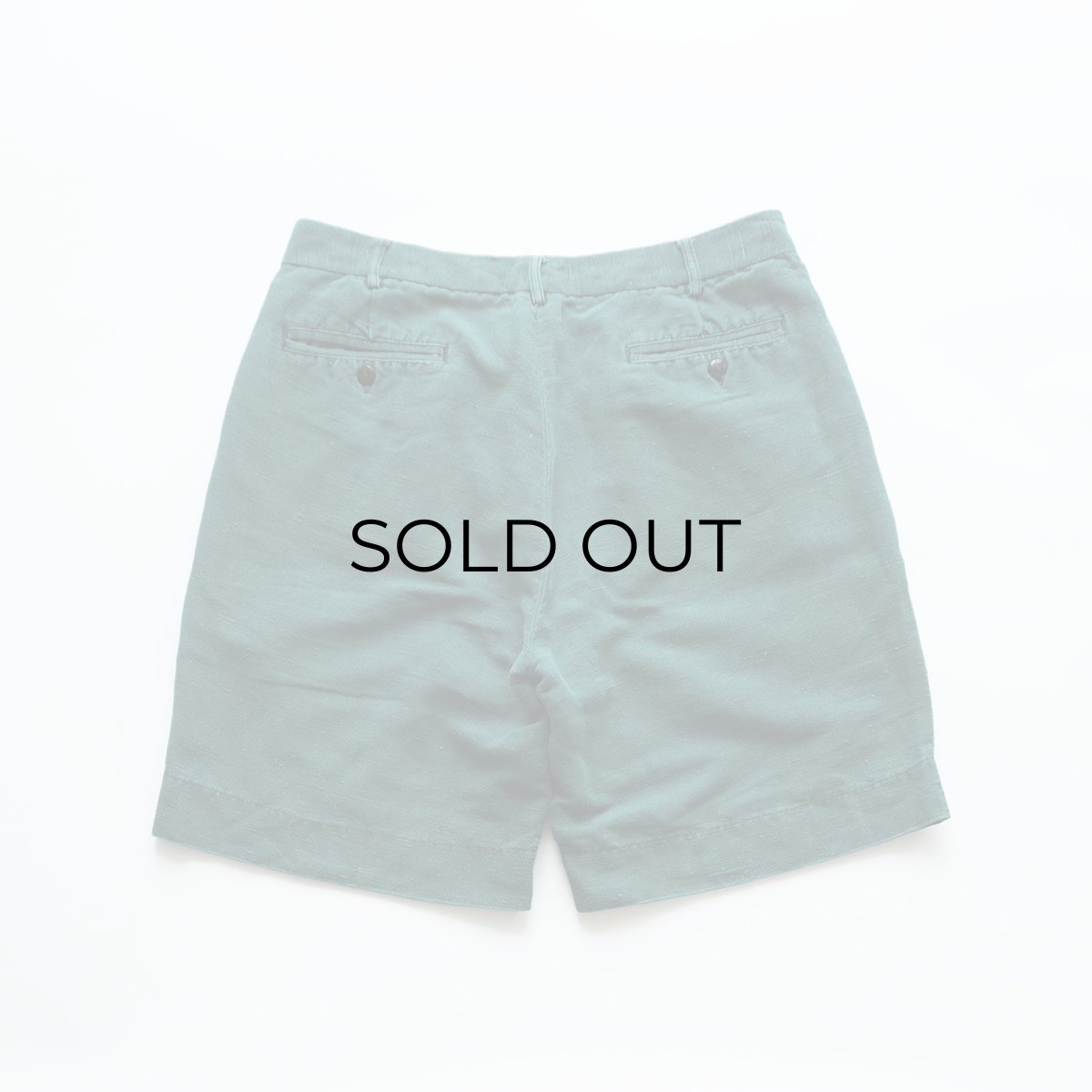 画像3: 90's NEW RIVER CO. LINEN COTTON TUCK SHORTS 【W34 程度】 (3)
