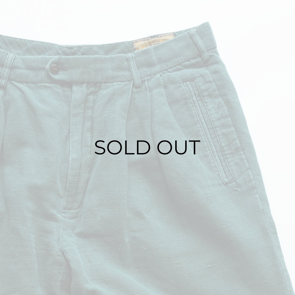 画像4: 90's NEW RIVER CO. LINEN COTTON TUCK SHORTS 【W34 程度】 (4)