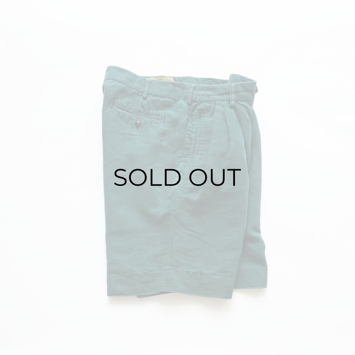 画像2: 90's NEW RIVER CO. LINEN COTTON TUCK SHORTS 【W34 程度】 (2)