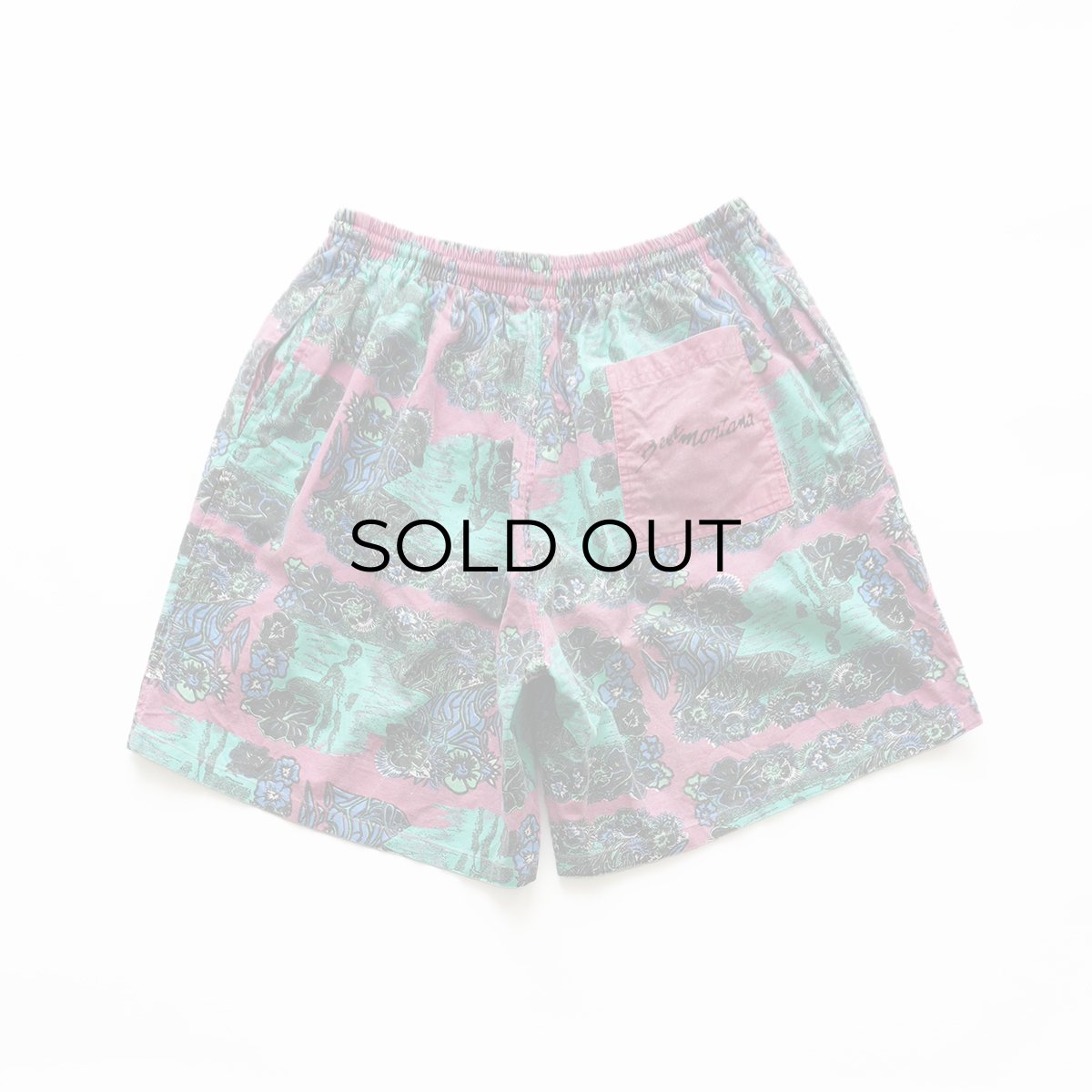 画像3: OLD BEST MONTANA COTTON ALL OVER PATTERN SURF SHORTS (3)