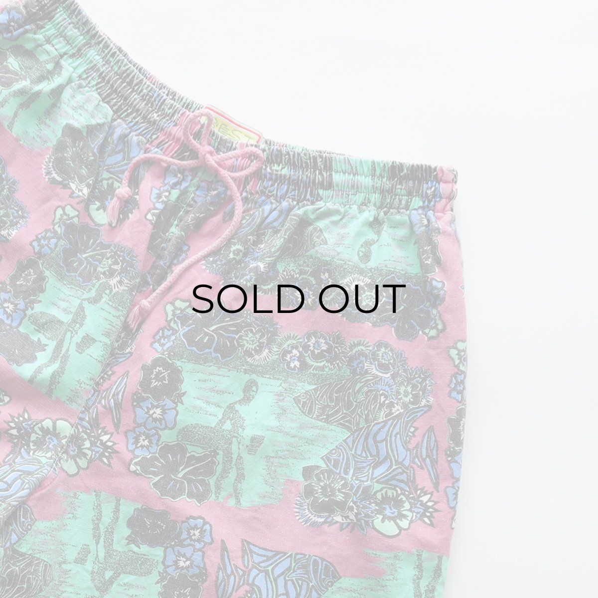 画像4: OLD BEST MONTANA COTTON ALL OVER PATTERN SURF SHORTS (4)
