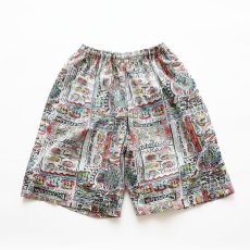 画像1: OLD FAR-OUT COTTON ALL OVER PATTERN BEACH SHORTS (1)