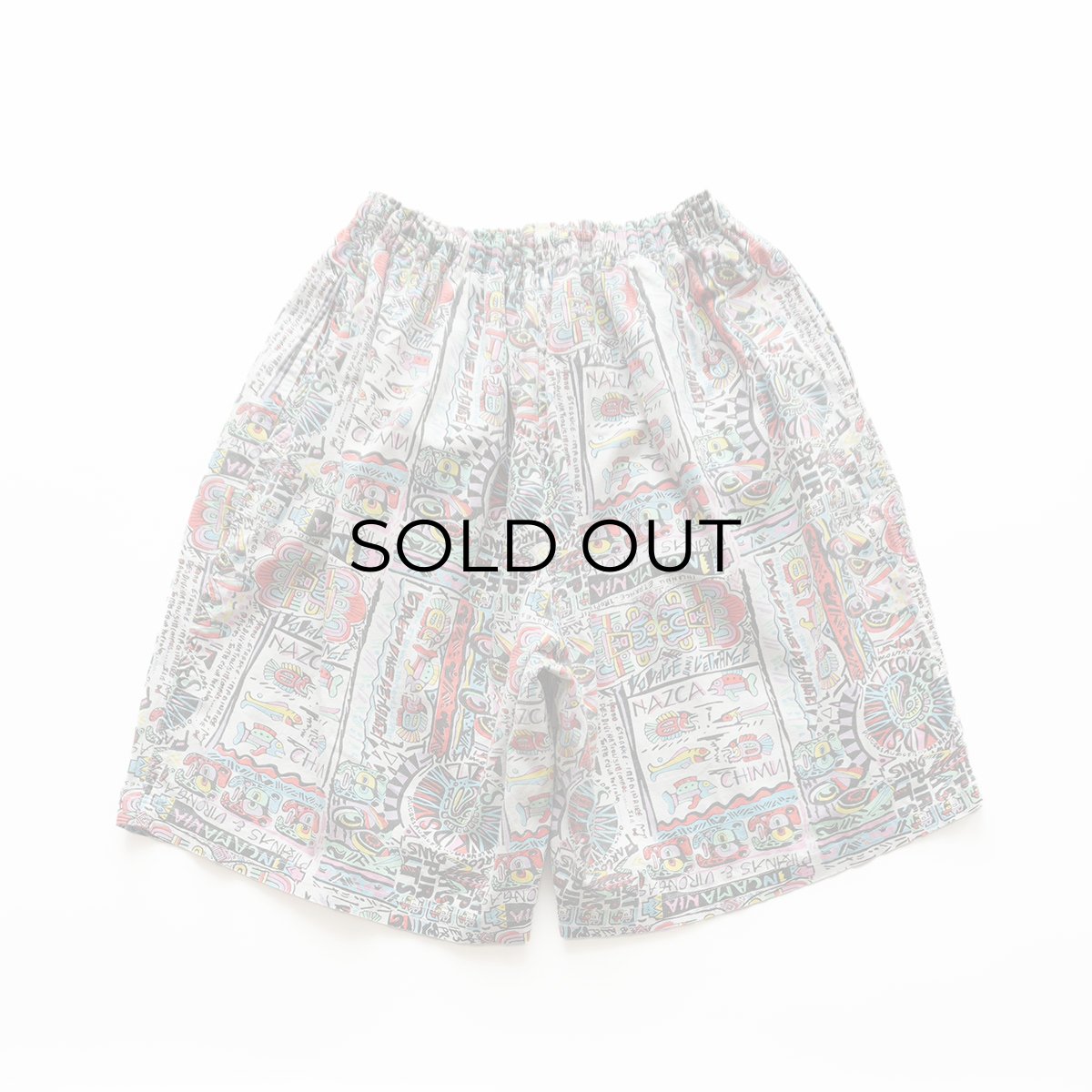 画像3: OLD FAR-OUT COTTON ALL OVER PATTERN BEACH SHORTS (3)