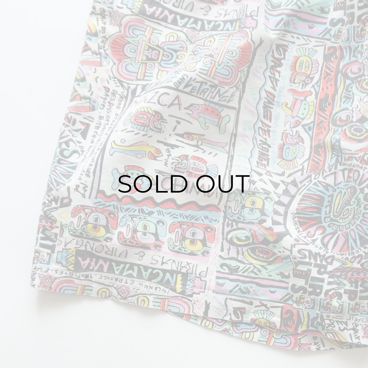 画像5: OLD FAR-OUT COTTON ALL OVER PATTERN BEACH SHORTS (5)