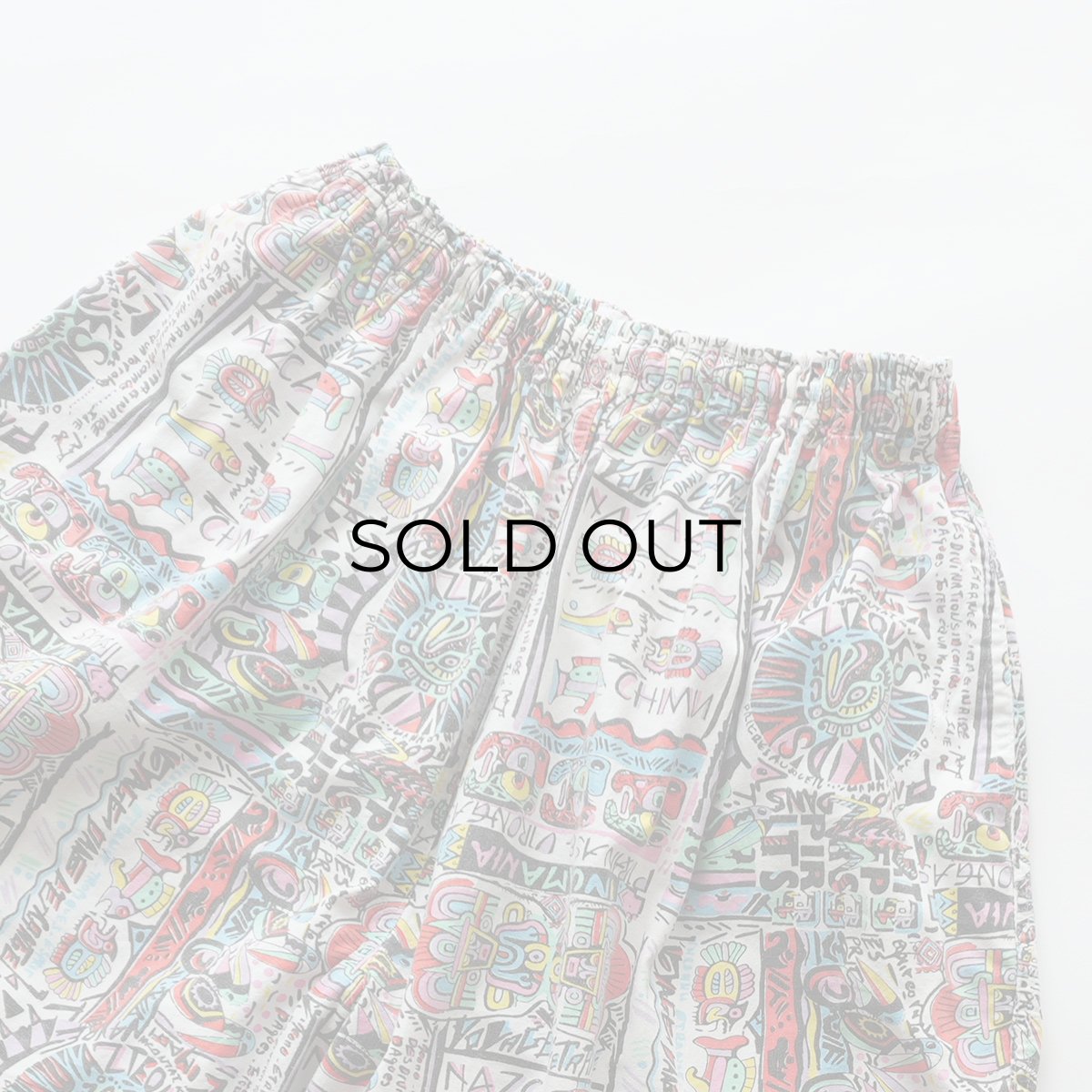 画像4: OLD FAR-OUT COTTON ALL OVER PATTERN BEACH SHORTS (4)