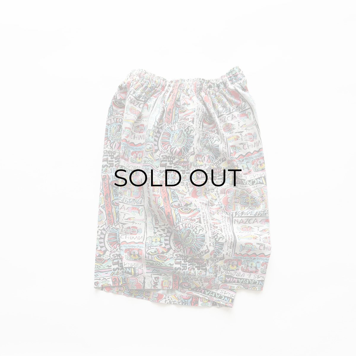 画像2: OLD FAR-OUT COTTON ALL OVER PATTERN BEACH SHORTS (2)
