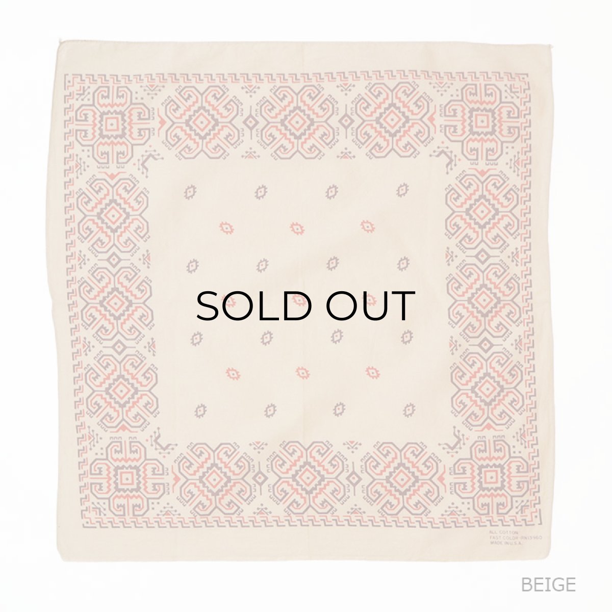 画像2: VINTAGE COTTON BANDANA (2)