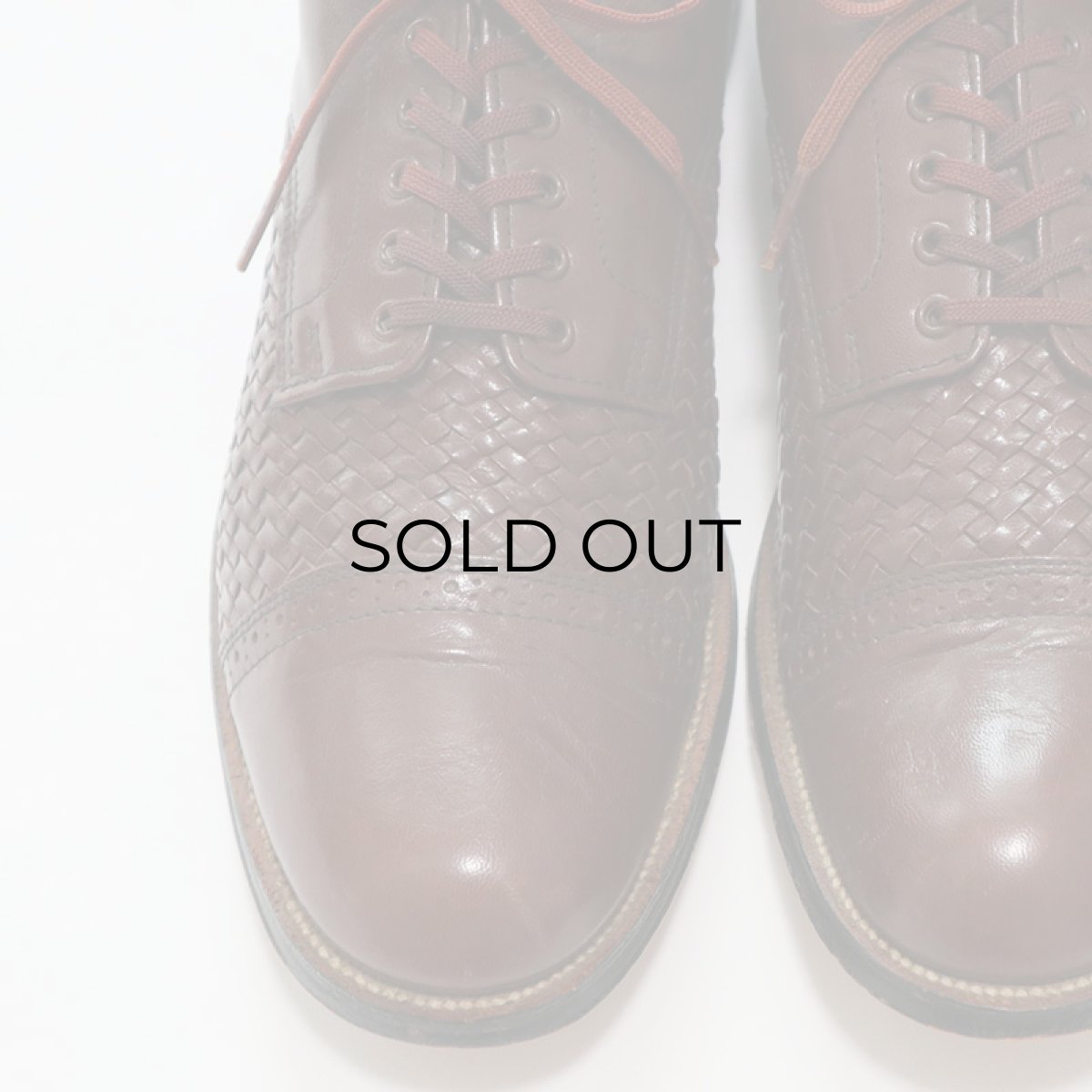 画像8: 〜80's STACY ADAMS "MADISON" WOVEN LEATHER STRAIGHT TIP DRESS SHOES【size : 8 1/2 D】 (8)