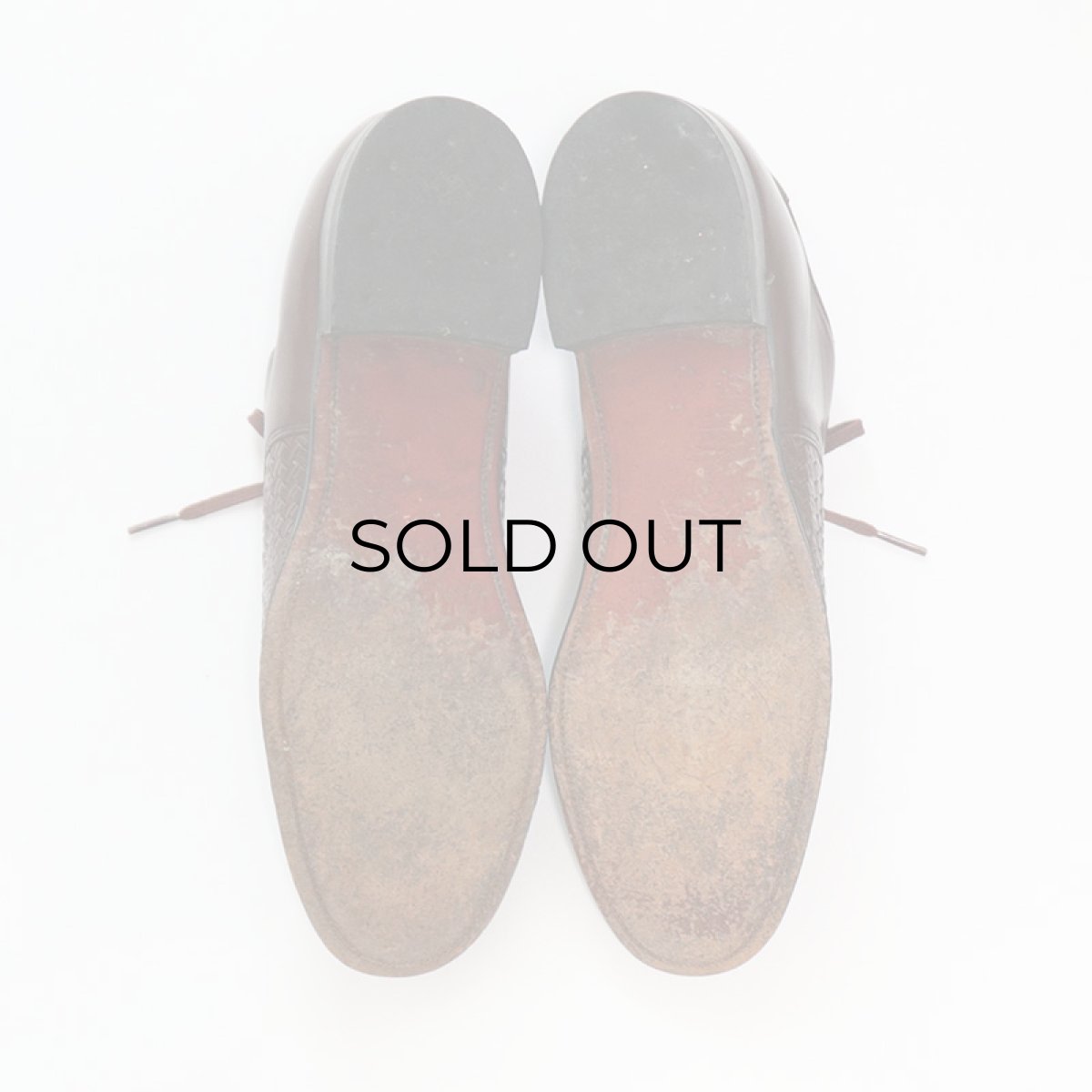 画像7: 〜80's STACY ADAMS "MADISON" WOVEN LEATHER STRAIGHT TIP DRESS SHOES【size : 8 1/2 D】 (7)