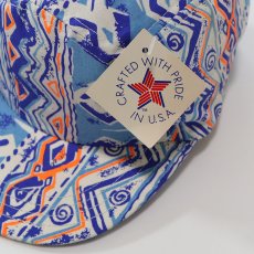 画像6: 80's UNKNOWN BRAND COTTON ALL OVER PATTERN JET CAP "MADE IN USA" "DEADSTOCK" (6)