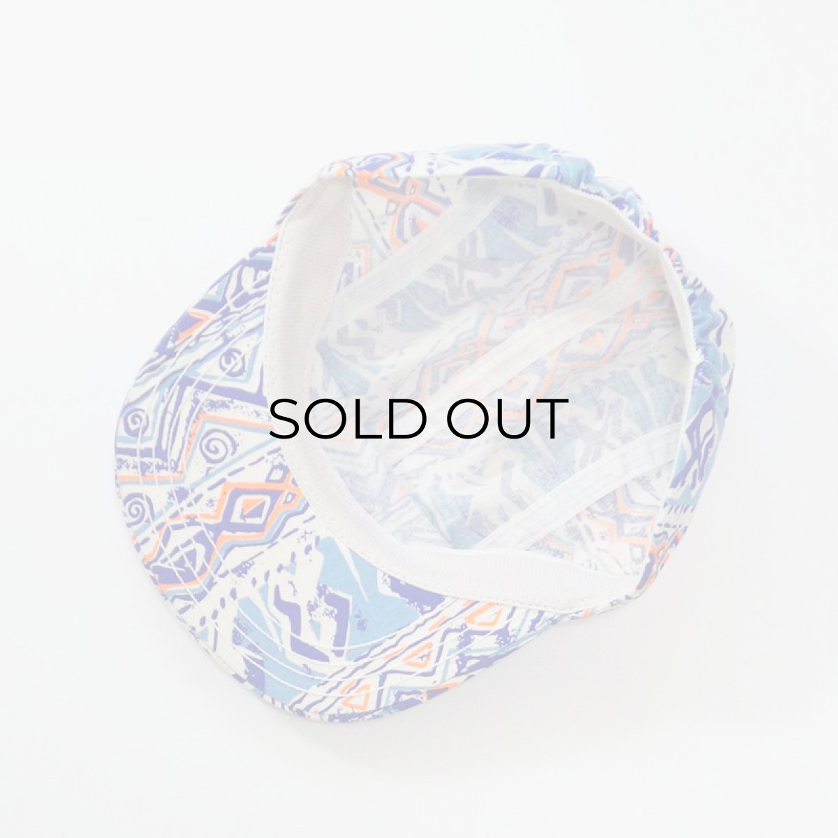 画像5: 80's UNKNOWN BRAND COTTON ALL OVER PATTERN JET CAP "MADE IN USA" "DEADSTOCK" (5)