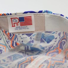 画像7: 80's UNKNOWN BRAND COTTON ALL OVER PATTERN JET CAP "MADE IN USA" "DEADSTOCK" (7)