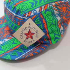 画像6: 80's UNKNOWN BRAND COTTON ALL OVER PATTERN JET CAP "MADE IN USA" "DEADSTOCK" (6)