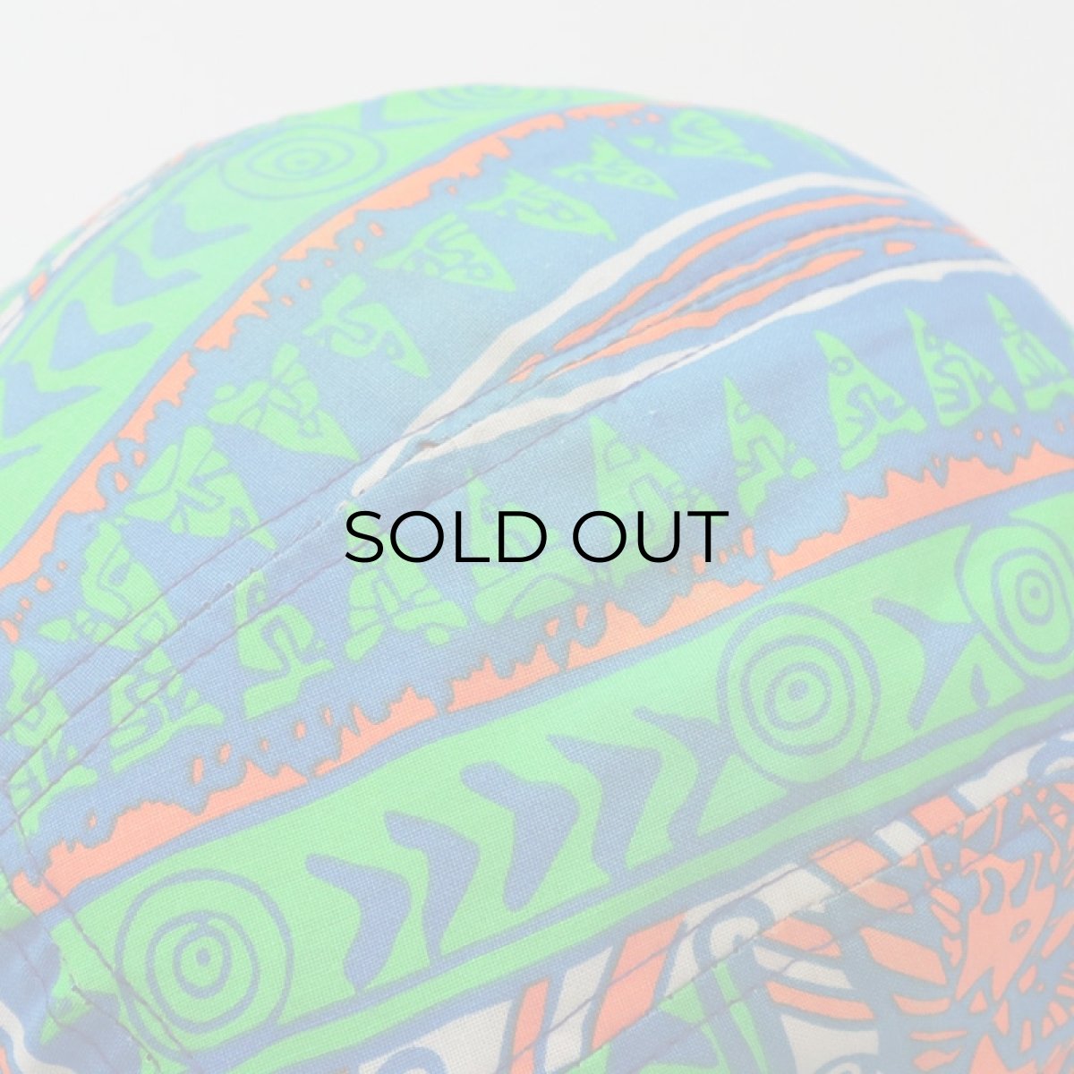 画像8: 80's UNKNOWN BRAND COTTON ALL OVER PATTERN JET CAP "MADE IN USA" "DEADSTOCK" (8)