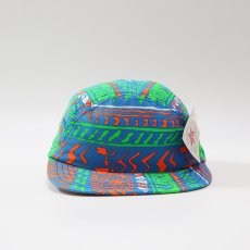 画像2: 80's UNKNOWN BRAND COTTON ALL OVER PATTERN JET CAP "MADE IN USA" "DEADSTOCK" (2)