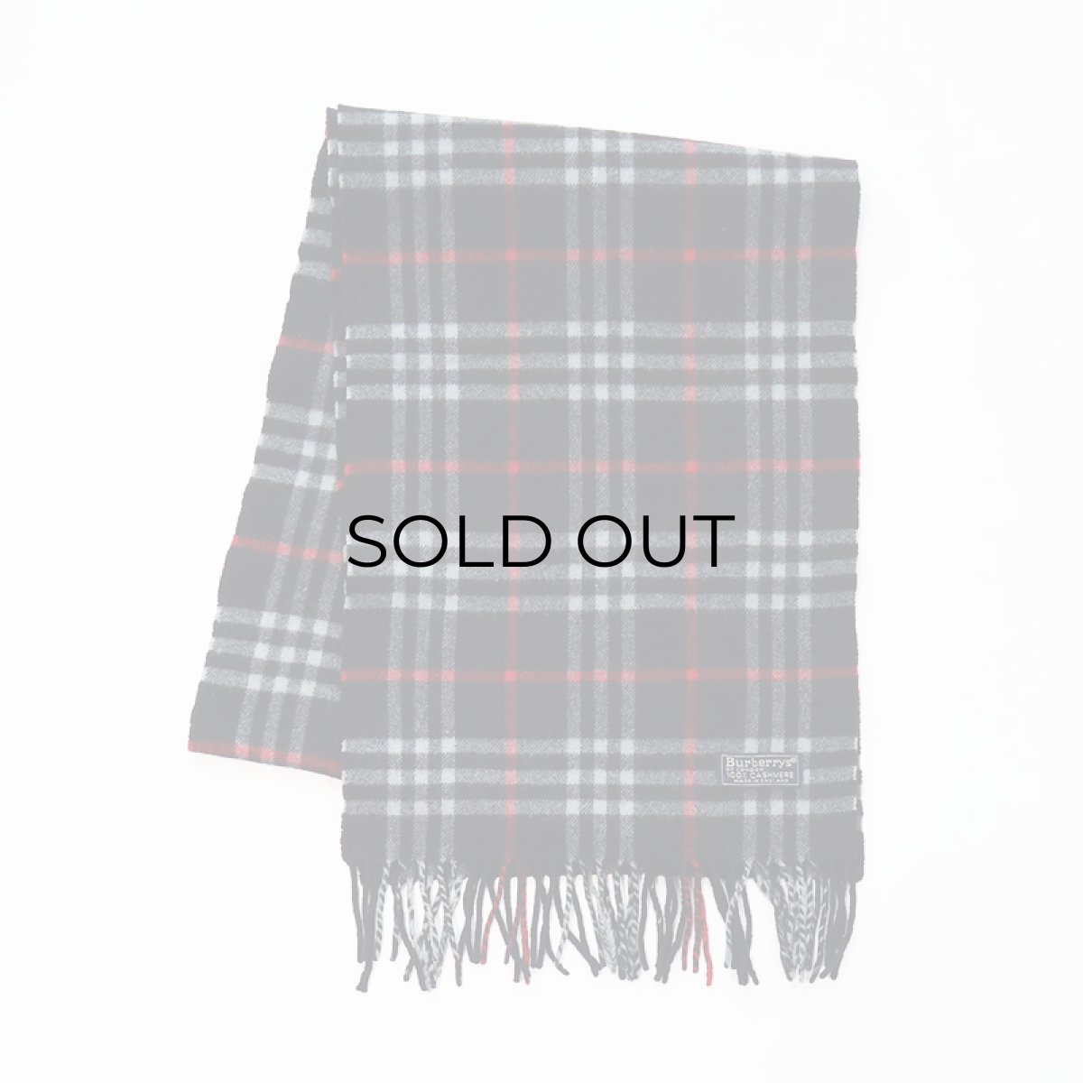 画像2: 〜80's Burberrys CASHMERE CHECK SCARF "MADE IN ENGLAND" (2)