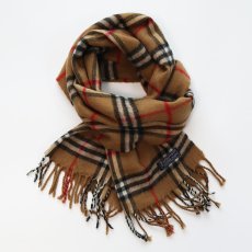 画像1: 〜80's Burberrys CASHMERE WOOL CHECK SCARF "MADE IN ENGLAND" (1)