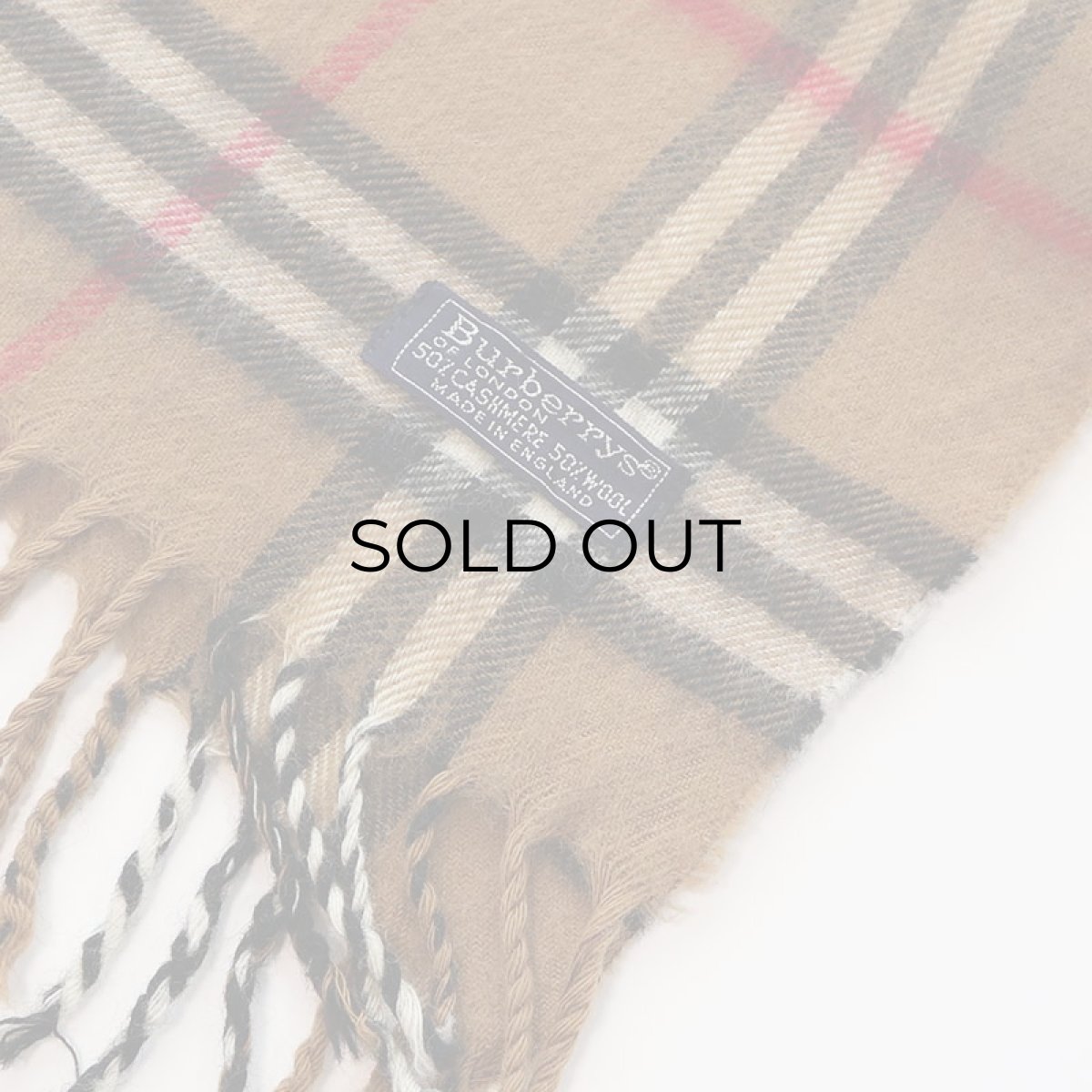 画像3: 〜80's Burberrys CASHMERE WOOL CHECK SCARF "MADE IN ENGLAND" (3)