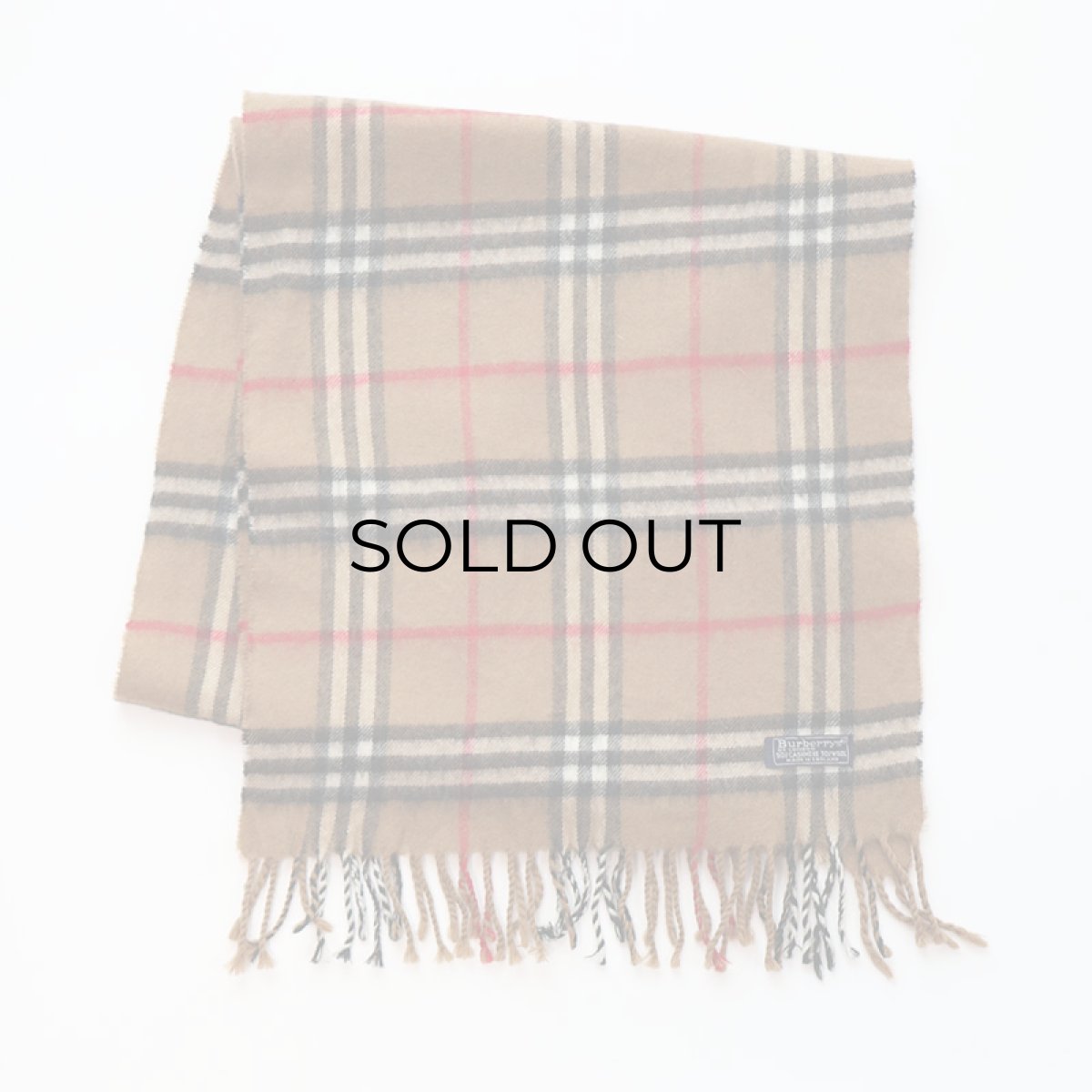 画像2: 〜80's Burberrys CASHMERE WOOL CHECK SCARF "MADE IN ENGLAND" (2)