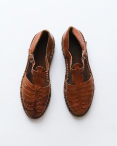 画像1: OLD UNKNOWN BRAND LEATHER GURKHA SANDALS 【size : 26cm程度】 (1)