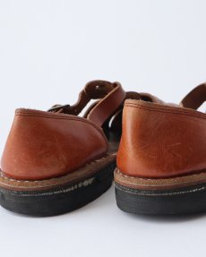 画像9: OLD UNKNOWN BRAND LEATHER GURKHA SANDALS 【size : 26cm程度】 (9)