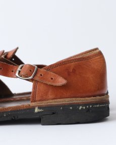画像8: OLD UNKNOWN BRAND LEATHER GURKHA SANDALS 【size : 26cm程度】 (8)
