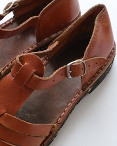 画像7: OLD UNKNOWN BRAND LEATHER GURKHA SANDALS 【size : 26cm程度】 (7)