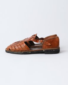 画像2: OLD UNKNOWN BRAND LEATHER GURKHA SANDALS 【size : 26cm程度】 (2)