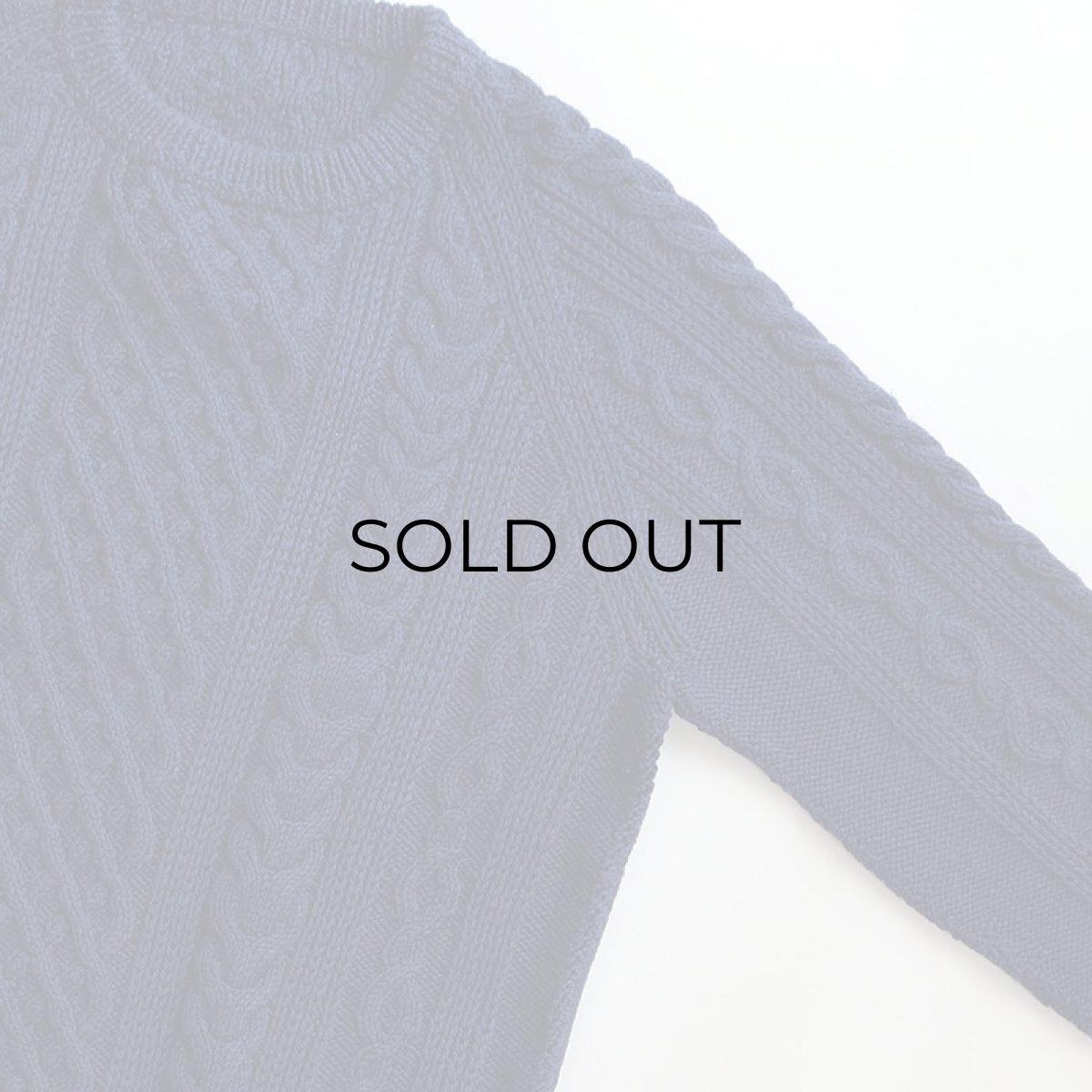 画像3: OLD UNKNOWN BRAND NAVY WOOL HAND KNIT FISHERMAN'S SWEATER (3)