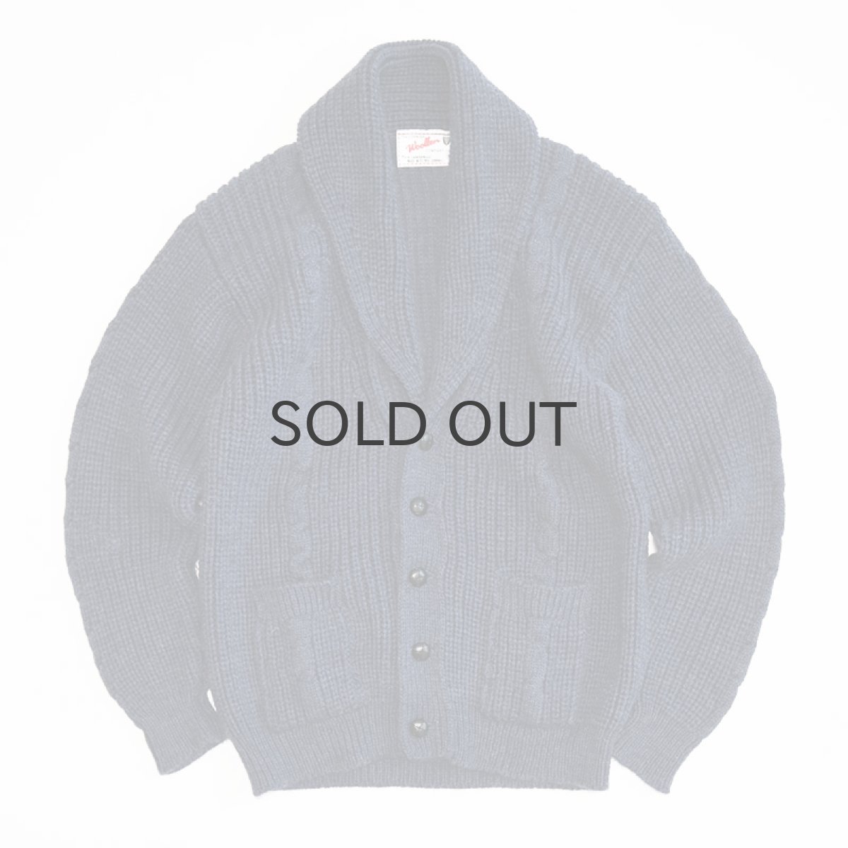 画像1: The CORNISH Woollen COMPANY Ltd. LAMBSWOOL KNIT SHAWL COLLAR CARDIGAN "Made in England" (1)