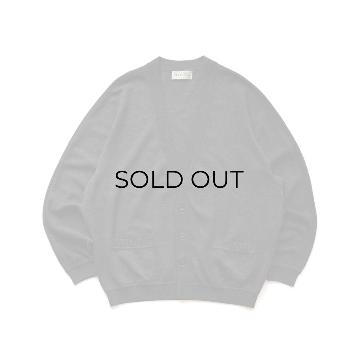 画像1: St. Croix SHOP WOOL HIGH GAUGE KNIT CARDIGAN "MADE IN USA" (1)