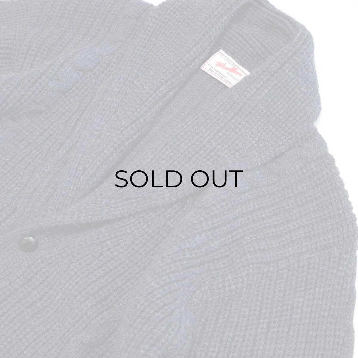 画像3: The CORNISH Woollen COMPANY Ltd. LAMBSWOOL KNIT SHAWL COLLAR CARDIGAN "Made in England" (3)
