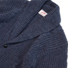 画像3: The CORNISH Woollen COMPANY Ltd. LAMBSWOOL KNIT SHAWL COLLAR CARDIGAN "Made in England" (3)