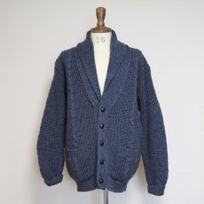 画像8: The CORNISH Woollen COMPANY Ltd. LAMBSWOOL KNIT SHAWL COLLAR CARDIGAN "Made in England" (8)