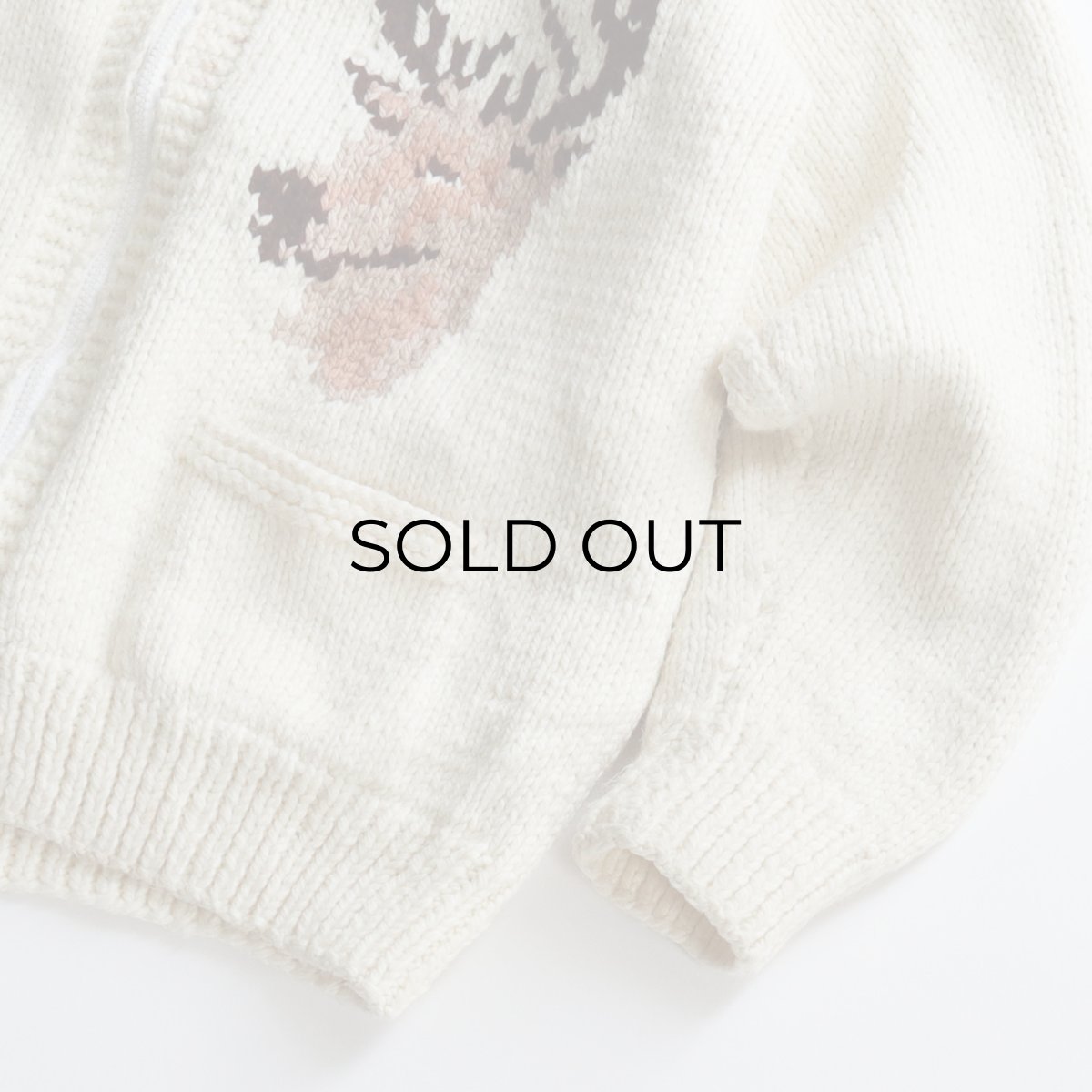 画像5: 〜80's UNKNOWN BRAND WOOL HAND KNIT COWICHAN ZIP CARDIGAN (5)