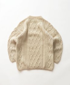 画像2: OLD UNKNOWN BRAND WOOL HAND KNIT FISHERMAN'S SWEATER (2)